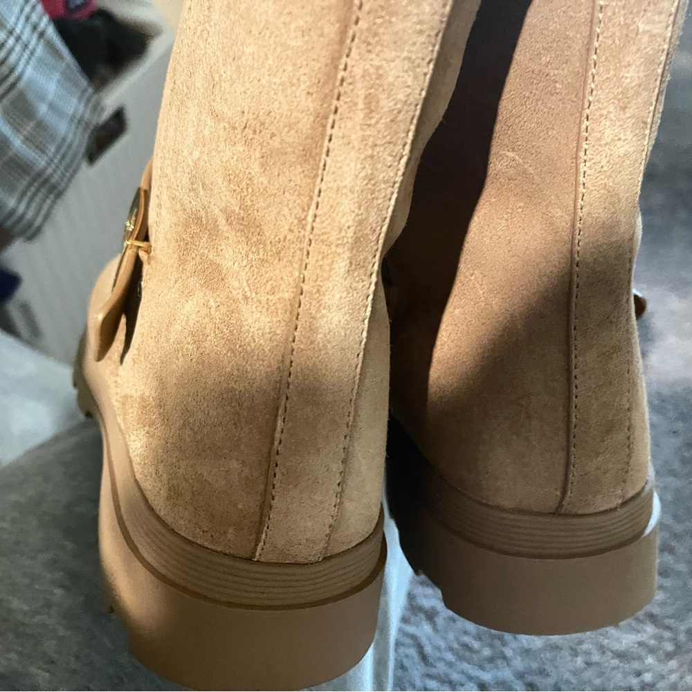 Tory Burch Tan Combat Boots